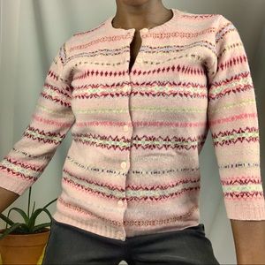 Y2K Pink Gap Cardigan